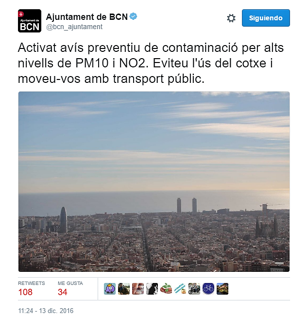Ayuntamiento de Barcelona advierte de los riesgos